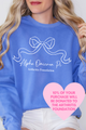 ALPHA O- Ribbon Bow Philanthropy Comfort Colors Sweatshirt