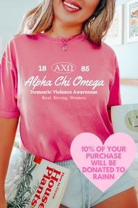 AXO- Oval Greek Letters Philanthropy Tee