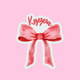 Pink Bow Sorority Sticker