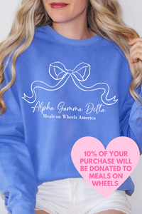 AGD- Ribbon Bow Philanthropy Comfort Colors Sweatshirt