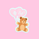 Teddy Balloons Sorority Sticker