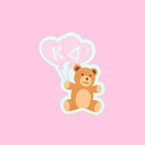 Teddy Balloons Sorority Sticker