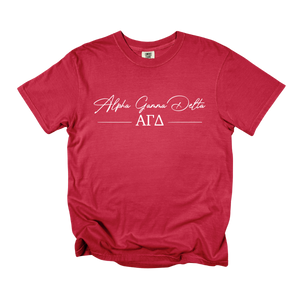 AGD- Greek Letters and Script Tee