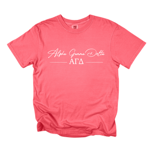 AGD- Greek Letters and Script Tee