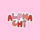 Handwritten Love Sorority Sticker