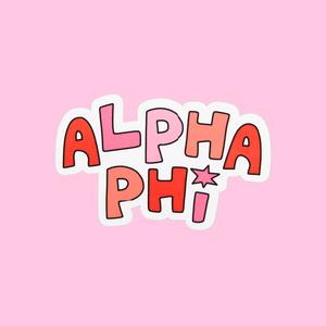 Handwritten Love Sorority Sticker