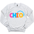 CHI O- Colorful Letters Sorority Crewneck Sweatshirt