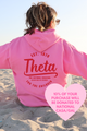 THETA- Pink and Red Circle of Philanthropy Hooded Sweatshirt