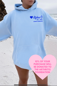 ALPHA O- Blue Circle of Philanthropy Hooded Sweatshirt