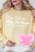 AXO- Oval Greek Letters Philanthropy Comfort Colors Sweatshirt