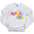 AXO- Colorful Letters Sorority Crewneck Sweatshirt