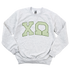 CHI O- Green Plaid Greek Letters Crewneck Sweatshirt