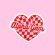 Checkered Heart Sorority Sticker