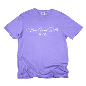 AGD- Greek Letters and Script Tee