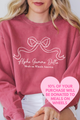 AGD- Ribbon Bow Philanthropy Comfort Colors Sweatshirt