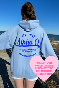 ALPHA O- Blue Circle of Philanthropy Hooded Sweatshirt