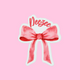 Pink Bow Sorority Sticker