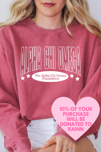 AXO- Outline Arch Philanthropy Comfort Colors Sweatshirt