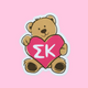 Teddy Love Sorority Sticker