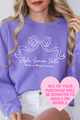 AGD- Ribbon Bow Philanthropy Comfort Colors Sweatshirt
