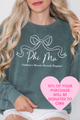 PHI MU- Ribbon Bow Philanthropy Comfort Colors Sweatshirt