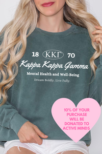 KKG- Oval Greek Letters Philanthropy Comfort Colors Sweatshirt