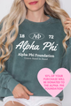 APHI- Oval Greek Letters Philanthropy Comfort Colors Sweatshirt