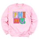 PHI MU- Patchwork Sorority Crewneck Sweatshirt
