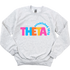 THETA- Colorful Letters Sorority Crewneck Sweatshirt
