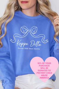 KD- Ribbon Bow Philanthropy Comfort Colors Sweatshirt