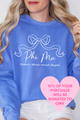 PHI MU- Ribbon Bow Philanthropy Comfort Colors Sweatshirt