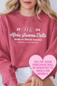 AGD- Oval Greek Letters Philanthropy Comfort Colors Sweatshirt