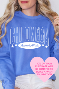 CHI O- Outline Arch Philanthropy Comfort Colors Sweatshirt