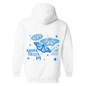 ADPI- Sparkly Butterfly Sorority Hooded Sweatshirt