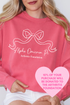 AOII- Ribbon Bow Philanthropy Comfort Colors Sweatshirt