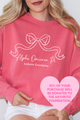 ALPHA O- Ribbon Bow Philanthropy Comfort Colors Sweatshirt