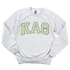 THETA- Green Plaid Greek Letters Crewneck Sweatshirt