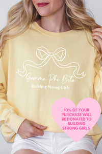 GPHI- Ribbon Bow Philanthropy Comfort Colors Sweatshirt