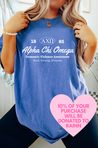 AXO- Oval Greek Letters Philanthropy Tee