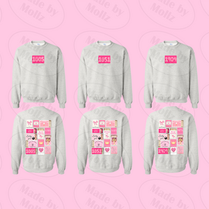 Pink Matchbox Crewneck Sorority Sweatshirt