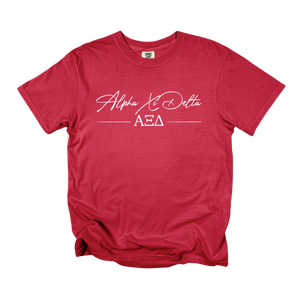AXID- Greek Letters and Script Tee
