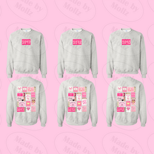 Pink Matchbox Crewneck Sorority Sweatshirt