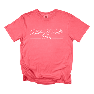AXID- Greek Letters and Script Tee