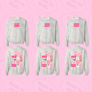 Pink Matchbox Crewneck Sorority Sweatshirt