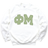 PHI MU- Green Polka Dots Greek Letters Crewneck Sweatshirt