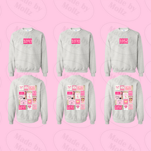 Pink Matchbox Crewneck Sorority Sweatshirt
