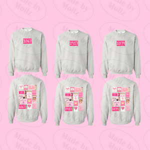 Pink Matchbox Crewneck Sorority Sweatshirt