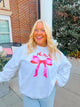 Pink Bow Crewneck Sorority Sweatshirt