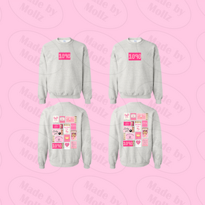 Pink Matchbox Crewneck Sorority Sweatshirt