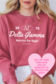 DG- Oval Greek Letters Philanthropy Comfort Colors Sweatshirt